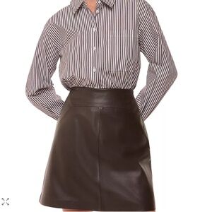 Whistles Leather A line Skirt Size UK6 US2
